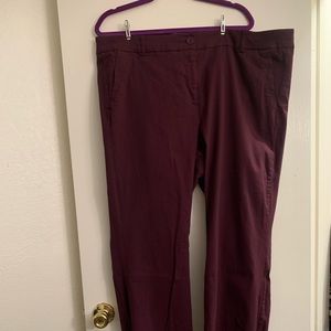Lane Bryant burgundy pants